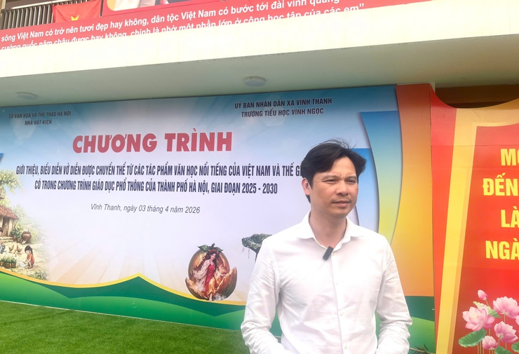 Sân khấu hóa tác phẩm văn học: Học sinh Trường Tiểu học Vĩnh Ngọc hào hứng trải nghiệm nghệ thuật- Ảnh 10.