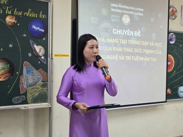 Trường THCS Phú Cường tổ chức chuyên đề “Đột phá, sáng tạo trong dạy và học thông qua khai thác sức mạnh của Công nghệ và Trí tuệ nhân tạo”- Ảnh 3.