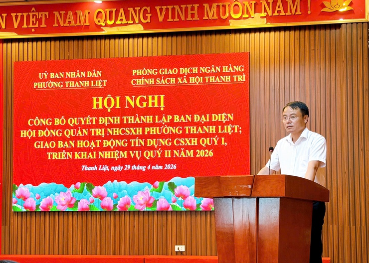 Công bố quyết định Thành lập Ban đại diện Hội đồng quản trị NHCSXH phường Thanh Liệt- Ảnh 5.
