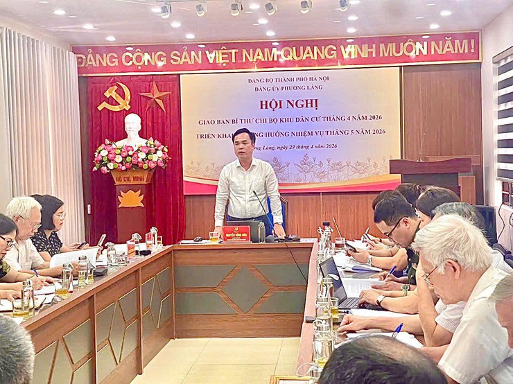 PHƯỜNG LÁNG: TỔ CHỨC HỘI NGHỊ GIAO BAN BÍ THƯ CHI BỘ THÁNG 4 NĂM 2026- Ảnh 1.