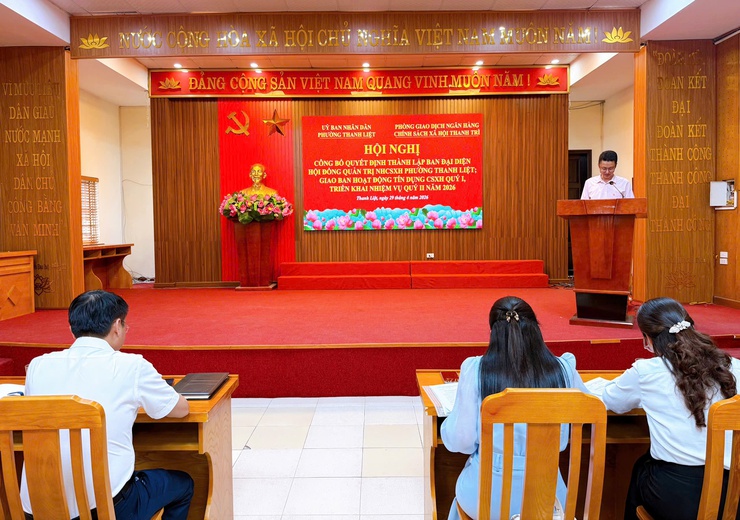 Công bố quyết định Thành lập Ban đại diện Hội đồng quản trị NHCSXH phường Thanh Liệt- Ảnh 4.