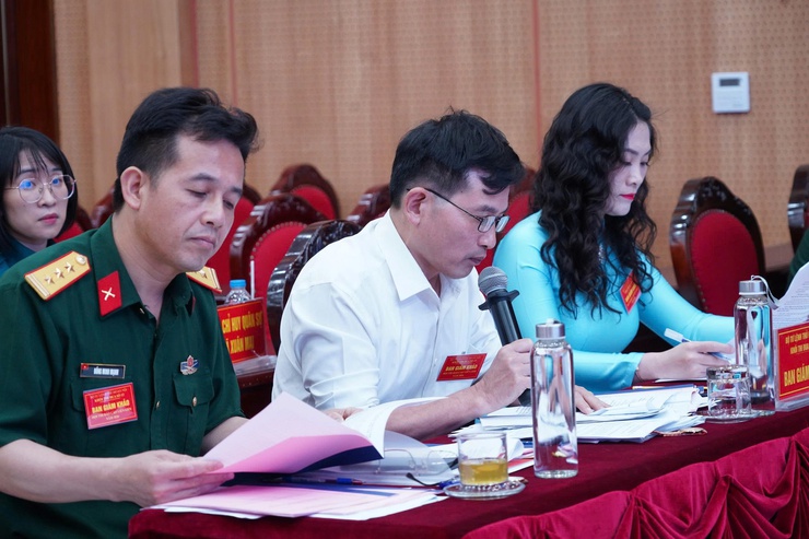 Sôi nổi Hội thi Báo cáo viên giỏi Khối thi đua số 13 Bộ Tư lệnh Thủ đô Hà Nội tại phường Chương Mỹ- Ảnh 4.