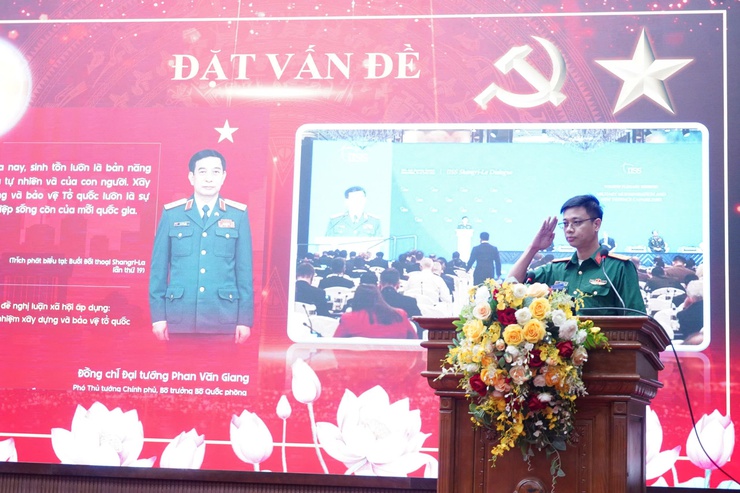Sôi nổi Hội thi Báo cáo viên giỏi Khối thi đua số 13 Bộ Tư lệnh Thủ đô Hà Nội tại phường Chương Mỹ- Ảnh 7.