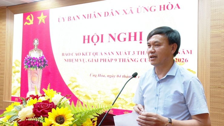 Ứng Hòa sơ kết công tác sản xuất nông nghiệp 3 tháng đầu năm và triển khai nhiệm vụ và giải pháp 9 tháng cuối năm 2026- Ảnh 2.