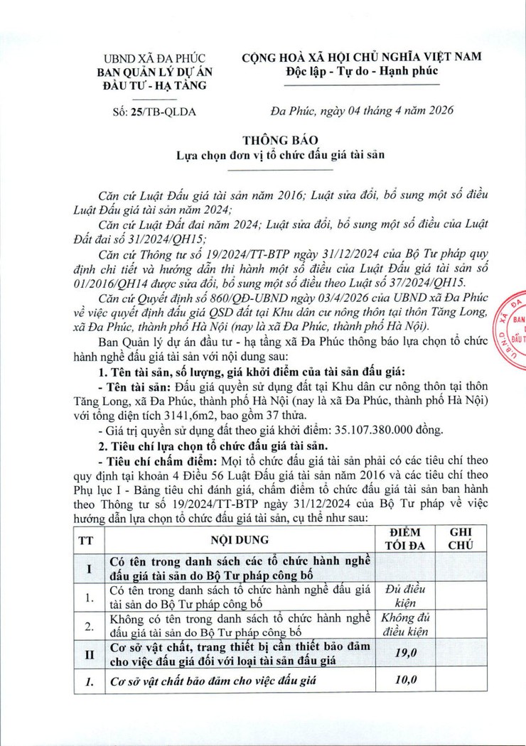 Thông báo lựa chọn đơn vị tổ chức đấu giá tài sản- Ảnh 11.
