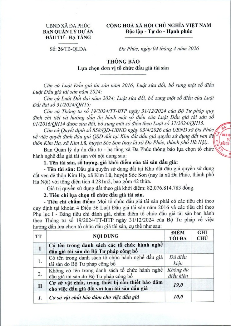 Thông báo lựa chọn đơn vị tổ chức đấu giá tài sản- Ảnh 16.