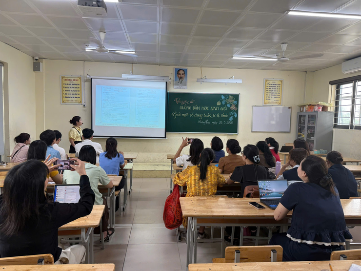 Nhóm Toán 7 - Trường THCS Linh Đàm tổ chức thành công chuyên đề “Hướng dẫn học sinh giỏi giải bài toán về tỉ lệ thức”- Ảnh 2.