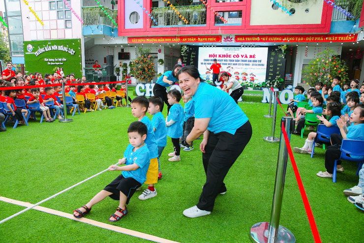 Trường Mầm non Hoàng Liệt tổ chức hội khỏe cô và bé Chào mừng ngày hội toàn dân tham gia bầu cử (15/3/2026) và Chào mừng Kỉ niệm 80 năm ngày thế thao Việt Nam (27/3/1946-27/3/2026)- Ảnh 2.