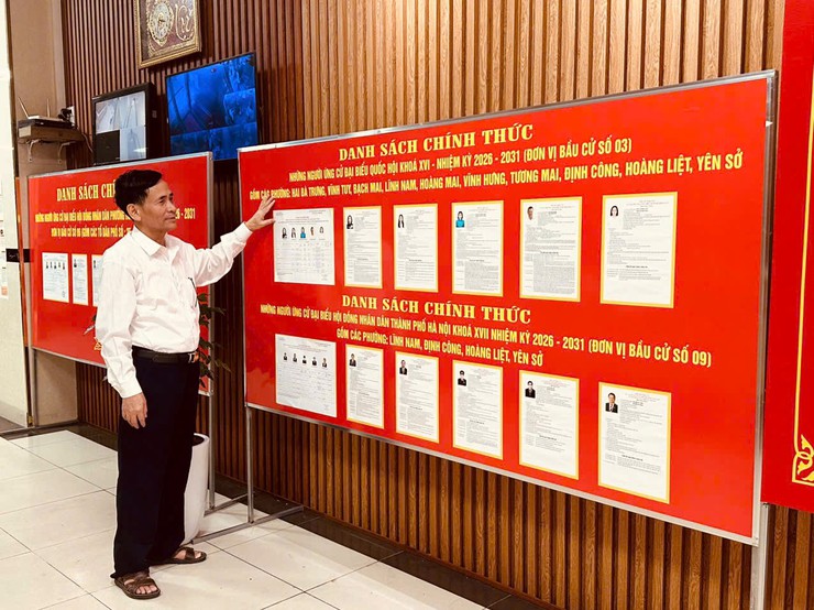 Phường Hoàng Liệt hoàn thành niêm yết danh sách và tiểu sử những người ứng cử đại biểu Quốc hội và HĐND các cấp, nhiệm kỳ 2026 - 2031- Ảnh 2.