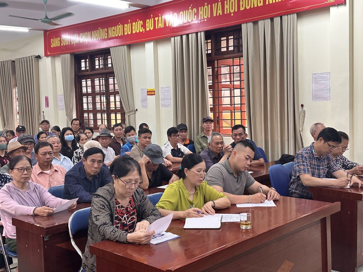 Xã Đại Thanh triển khai chủ trương thu hồi đất thực hiện dự án Khu đô thị thể thao Olympic tại thôn Quỳnh Đô và Ích Vịnh.- Ảnh 8.