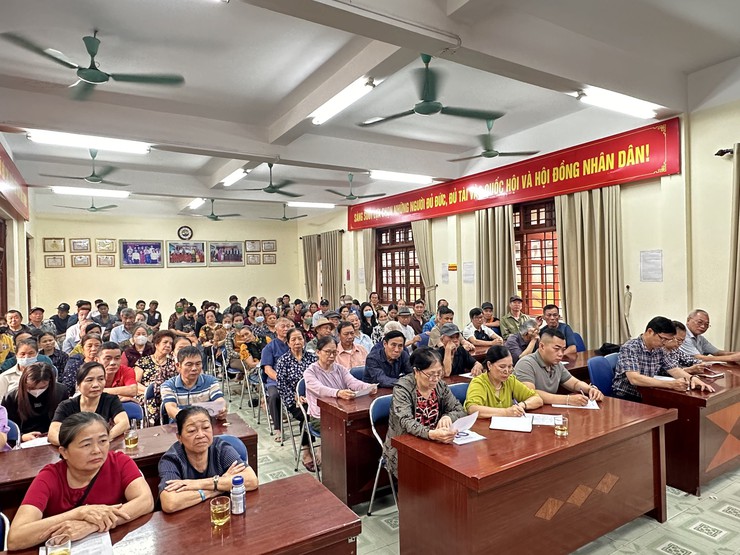 Xã Đại Thanh triển khai chủ trương thu hồi đất thực hiện dự án Khu đô thị thể thao Olympic tại thôn Quỳnh Đô và Ích Vịnh.- Ảnh 3.