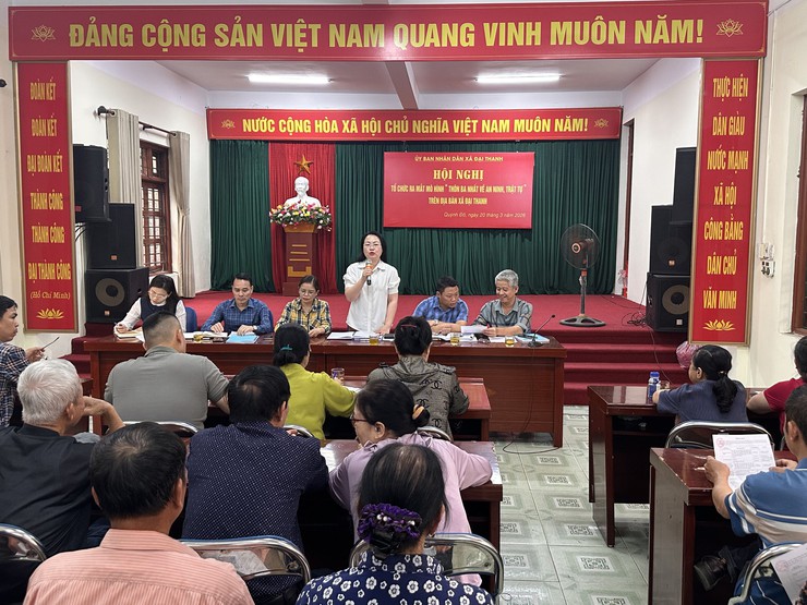 Xã Đại Thanh triển khai chủ trương thu hồi đất thực hiện dự án Khu đô thị thể thao Olympic tại thôn Quỳnh Đô và Ích Vịnh.- Ảnh 2.