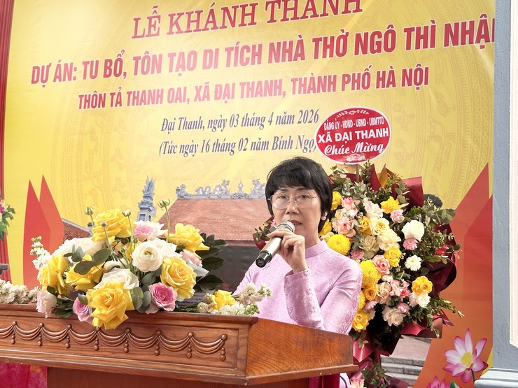 LỄ KHÁNH THÀNH DỰ ÁN: TU BỔ, TÔN TẠO DI TÍCH NHÀ THỜ NGÔ THÌ NHẬM THÔN TẢ THANH OAI, XÃ ĐẠI THANH, THÀNH PHỐ HÀ NỘI.- Ảnh 9.