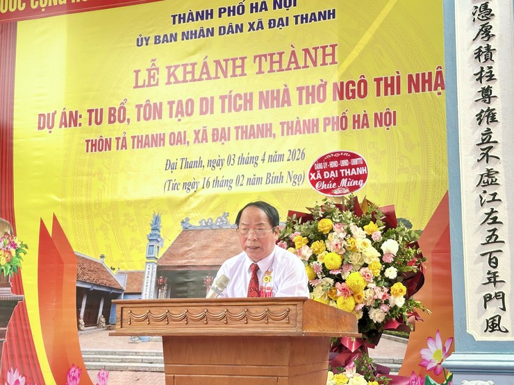 LỄ KHÁNH THÀNH DỰ ÁN: TU BỔ, TÔN TẠO DI TÍCH NHÀ THỜ NGÔ THÌ NHẬM THÔN TẢ THANH OAI, XÃ ĐẠI THANH, THÀNH PHỐ HÀ NỘI.- Ảnh 10.