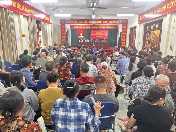 Xã Đại Thanh triển khai chủ trương thu hồi đất thực hiện dự án Khu đô thị thể thao Olympic tại thôn Quỳnh Đô và Ích Vịnh.- Ảnh 15.