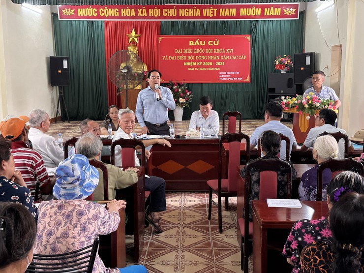 Xã Đại Thanh triển khai chủ trương thu hồi đất thực hiện dự án Khu đô thị thể thao Olympic tại thôn Quỳnh Đô và Ích Vịnh.- Ảnh 12.