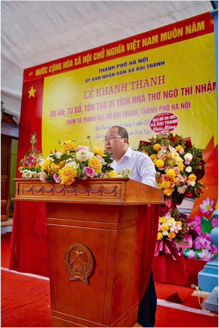 LỄ KHÁNH THÀNH DỰ ÁN: TU BỔ, TÔN TẠO DI TÍCH NHÀ THỜ NGÔ THÌ NHẬM THÔN TẢ THANH OAI, XÃ ĐẠI THANH, THÀNH PHỐ HÀ NỘI.- Ảnh 7.