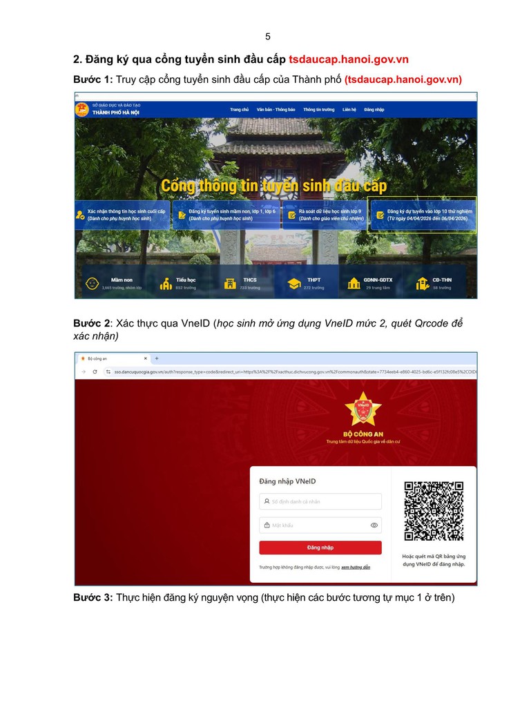 HƯỚNG DẪN THỬ NGHIỆM ĐĂNG KÝ TRỰC TUYẾN DỰ THI VÀ TUYỂN SINH LỚP 10 THPT CÔNG LẬP NĂM HỌC 2026–2027- Ảnh 6.