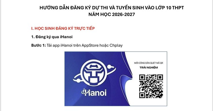 HƯỚNG DẪN THỬ NGHIỆM ĐĂNG KÝ TRỰC TUYẾN DỰ THI VÀ TUYỂN SINH LỚP 10 THPT CÔNG LẬP NĂM HỌC 2026–2027- Ảnh 1.