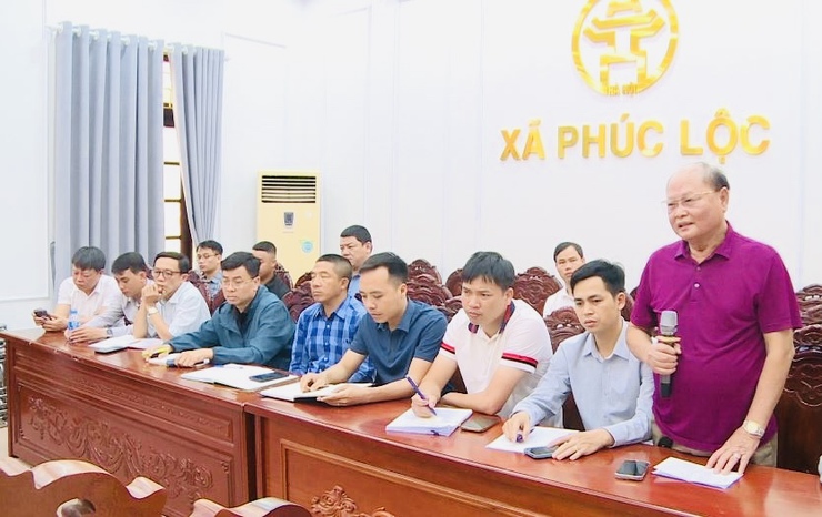 UBND xã tổ chức Hội nghị làm việc với Ban Quản lý dự án đầu tư – Hạ tầng về tiến độ thực hiện các dự án- Ảnh 6.