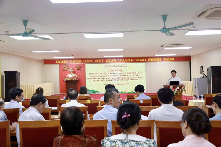 Phường Dương Nội phát động Cuộc thi chính luận bảo vệ nền tảng tư tưởng của Đảng và Hội thi báo cáo viên, tuyên truyền viên giỏi năm 2026- Ảnh 1.