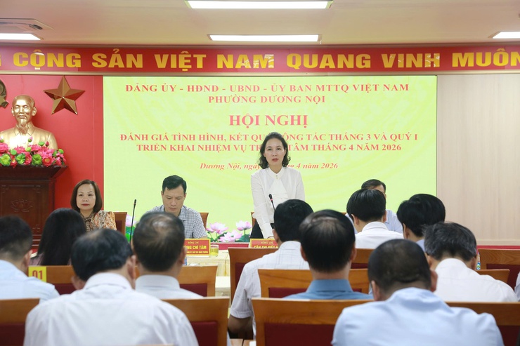 Đảng uỷ - HĐND - UBND - Uỷ ban MTTQ phường Dương Nội tổ chức giao ban đánh giá kết quả quý I, triển khai phương hướng nhiệm vụ tháng 4- Ảnh 1.