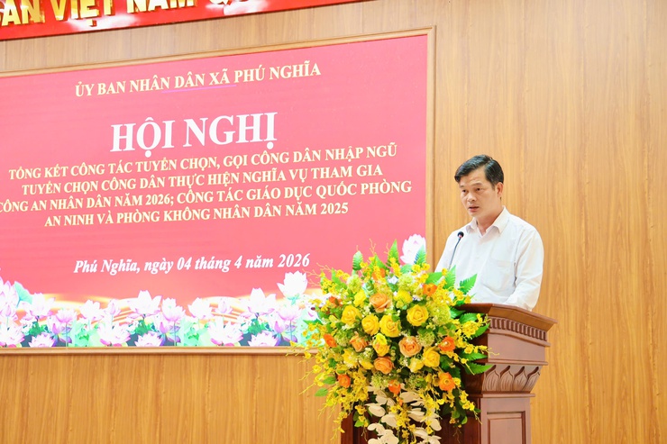 Hội nghị tổng kết công tác tuyển chọn, gọi công dân nhập ngũ; tuyển chọn công dân thực hiện nghĩa vụ tham gia Công an nhân dân năm 2026; Công tác giáo dục quốc phòng an ninh và phòng không nhân dân năm 2025- Ảnh 5.