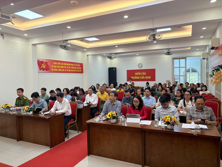 Phường Cửa Nam tổ chức hội nghị đánh giá kết quả giải quyết “5 điểm nghẽn”- Ảnh 1.