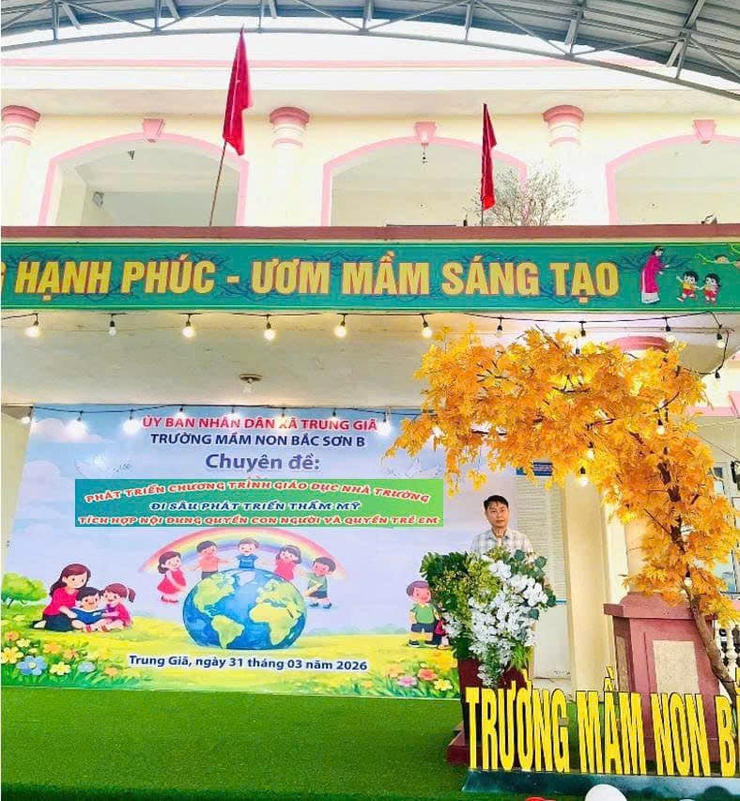 TRUNG GIÃ TỔ CHỨC KIẾN TẬP CHUYÊN ĐỀ PHÁT TRIỂN THẨM MỸ GẮN VỚI GIÁO DỤC QUYỀN CON NGƯỜI - QUYỀN TRẺ EM- Ảnh 1.