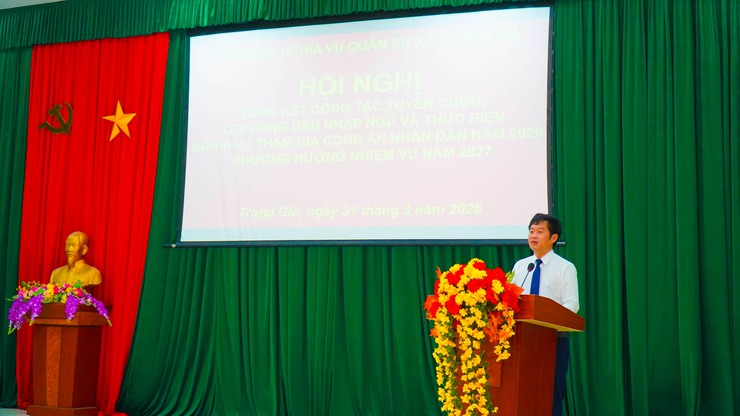 XÃ TRUNG GIÃ TỔNG KẾT CÔNG TÁC TUYỂN CHỌN, GỌI CÔNG DÂN NHẬP NGŨ NĂM 2026- Ảnh 5.
