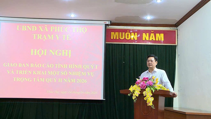 Trạm y tế xã Phúc Thọ giao ban công tác Quý I, triển khai nhiệm vụ Quý II năm 2026- Ảnh 1.