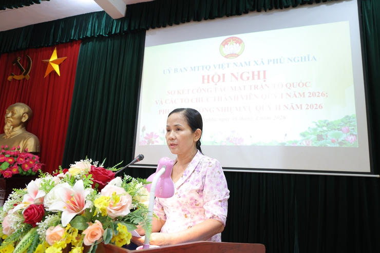 Ủy ban Mặt trận Tổ quốc Việt Nam xã Phú Nghĩa tổ chức hội nghị sơ kết công tác Quý I và triển khai nhiệm vụ Quý II năm 2026- Ảnh 4.