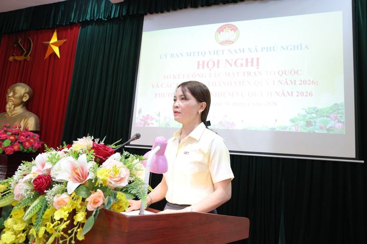 Ủy ban Mặt trận Tổ quốc Việt Nam xã Phú Nghĩa tổ chức hội nghị sơ kết công tác Quý I và triển khai nhiệm vụ Quý II năm 2026- Ảnh 5.