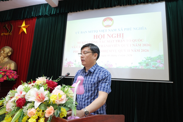 Ủy ban Mặt trận Tổ quốc Việt Nam xã Phú Nghĩa tổ chức hội nghị sơ kết công tác Quý I và triển khai nhiệm vụ Quý II năm 2026- Ảnh 6.