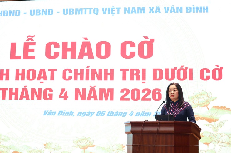 Xã Vân Đình tổ chức Lễ chào cờ và sinh hoạt chính trị dưới cờ tháng 4/2026- Ảnh 3.