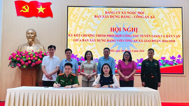 Ngọc Hồi ký kết chương trình phối hợp công tác tuyên giáo, dân vận giai đoạn 2026–2030- Ảnh 3.