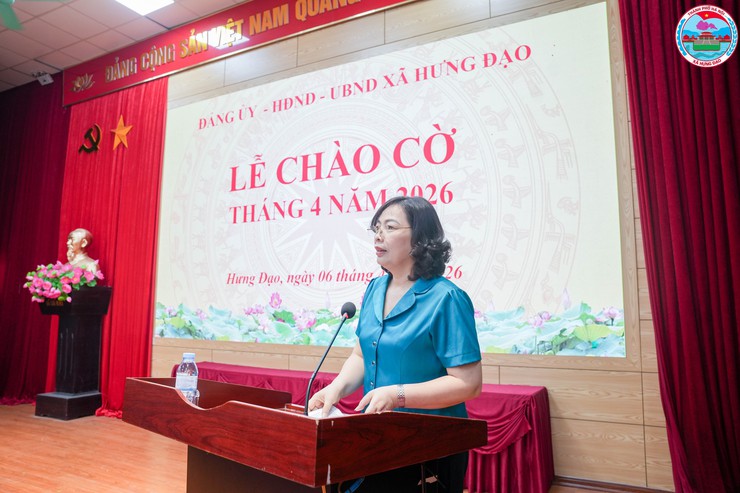 XÃ HƯNG ĐẠO TỔ CHỨC LỄ CHÀO CỜ THÁNG 4 NĂM 2026, CÔNG BỐ CÁC QUYẾT ĐỊNH VỀ CÔNG TÁC CÁN BỘ- Ảnh 12.