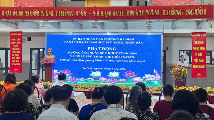Phường Ba Đình phát động "Ngày Sức khỏe toàn dân" năm 2026: Lan tỏa thông điệp chủ động phòng bệnh vì cộng đồng khỏe mạnh- Ảnh 1.