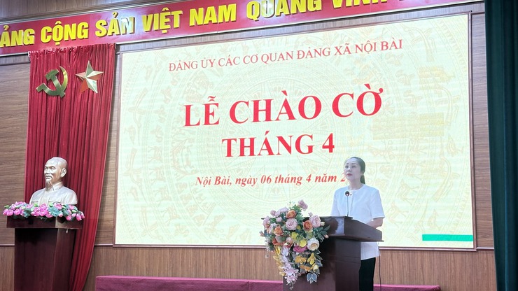 ĐẢNG BỘ CÁC CƠ QUAN ĐẢNG XÃ NỘI BÀI TỔ CHỨC LỄ CHÀO CỜ THÁNG 4/2026- Ảnh 2.