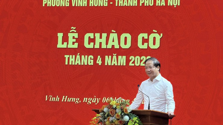 PHƯỜNG VĨNH HƯNG TỔ CHỨC LỄ CHÀO CỜ THÁNG 4- Ảnh 5.