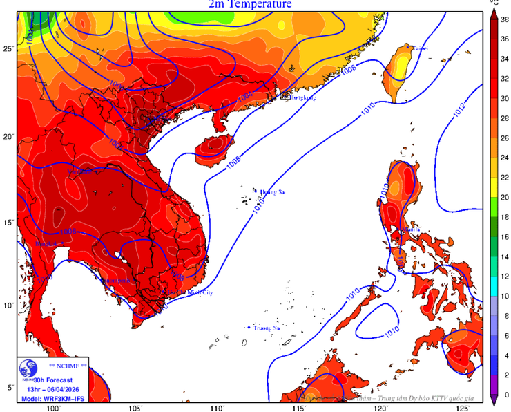 Ngày 06/4/2026, Hà Nội trưa và chiều trời nắng, chiều nắng nóng- Ảnh 1.
