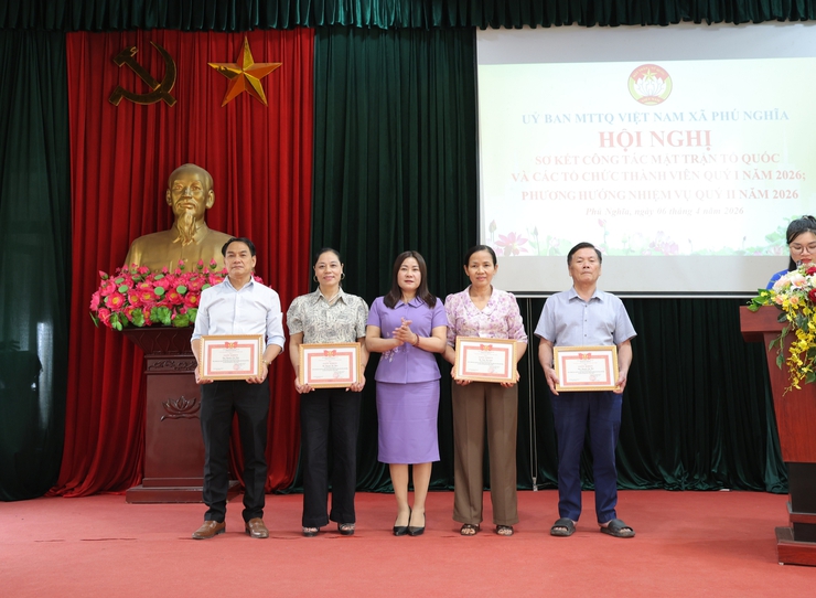 Ủy ban Mặt trận Tổ quốc Việt Nam xã Phú Nghĩa tổ chức hội nghị sơ kết công tác Quý I và triển khai nhiệm vụ Quý II năm 2026- Ảnh 8.