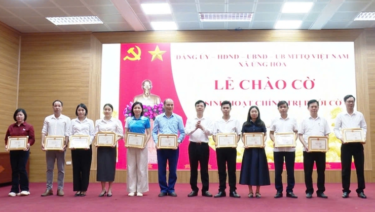 ĐẢNG UỶ - HĐND - UBND - UỶ BAN MTTQ TỔ CHỨC CHÀO CỜ THÁNG SINH HOẠT CHÍNH TRỊ THÁNG 4/2026.- Ảnh 3.