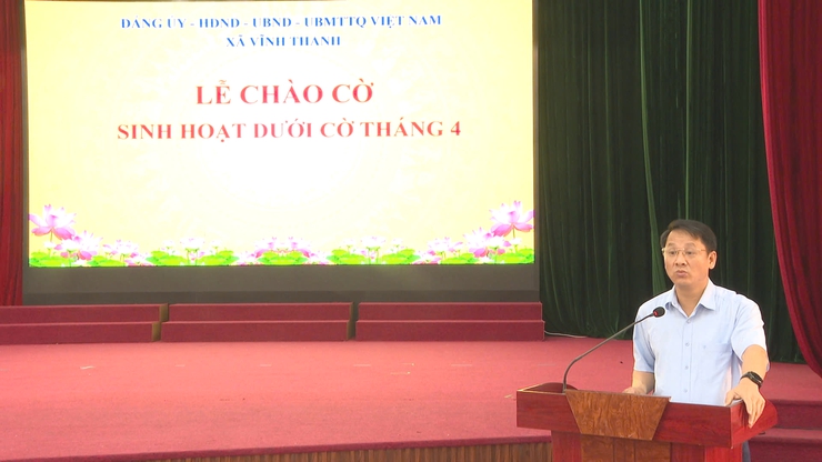 Đảng ủy xã Vĩnh Thanh tổ chức buổi lễ chào cờ và sinh hoạt dưới cờ tháng 4/2026- Ảnh 5.