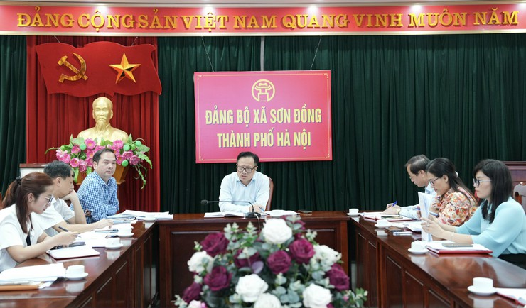 Ban chỉ đạo 57 xã Sơn Đồng đánh giá kết quả chuyển đổi số quý I năm 2026- Ảnh 1.
