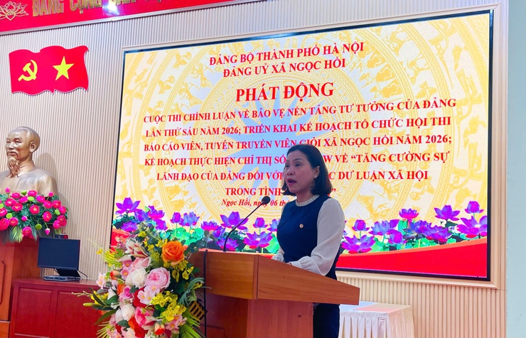 Xã Ngọc Hồi phát động cuộc thi chính luận và triển khai hội thi báo cáo viên, tuyên truyền viên giỏi năm 2026- Ảnh 1.