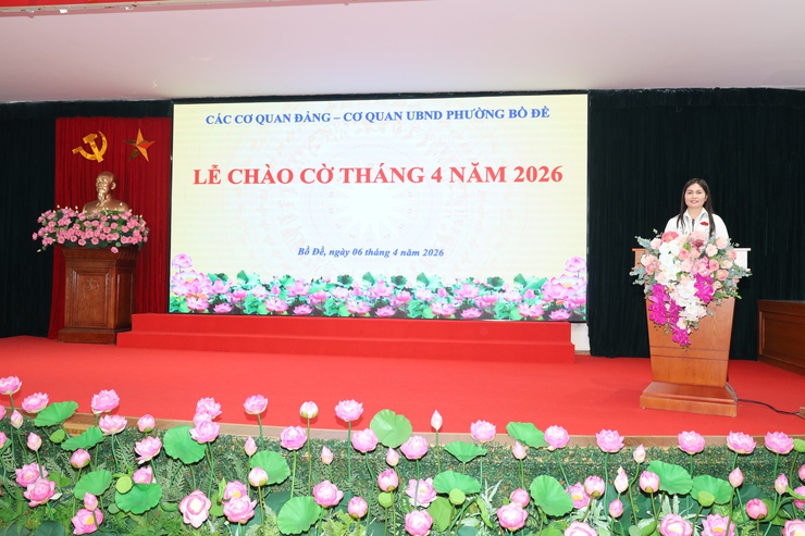 LỄ SINH HOẠT DƯỚI CỜ THÁNG 4 CƠ QUAN ĐẢNG ỦY VÀ CƠ QUAN HĐND-UBND PHƯỜNG BỒ ĐỀ- Ảnh 5.