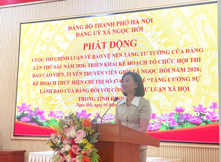 Xã Ngọc Hồi phát động cuộc thi chính luận và triển khai hội thi báo cáo viên, tuyên truyền viên giỏi năm 2026- Ảnh 4.