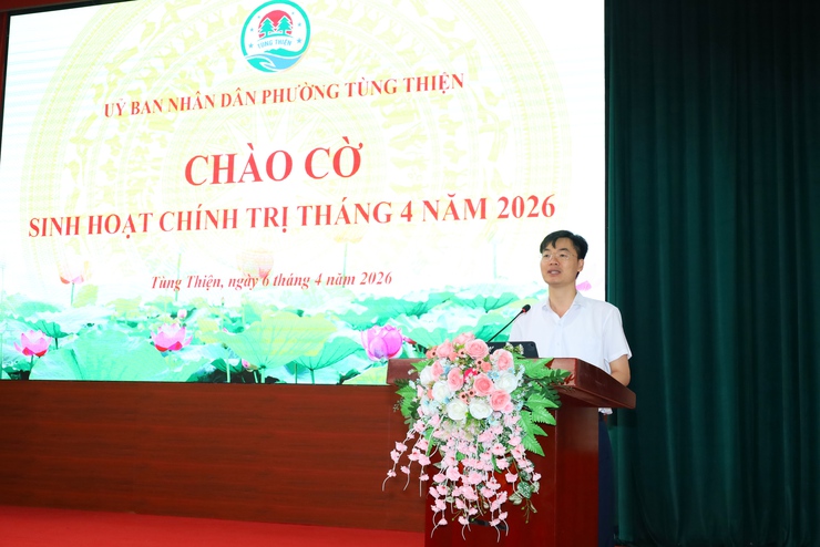 Phường Tùng Thiện tổ chức Hội nghị sinh hoạt chính trị tháng 4 năm 2026- Ảnh 2.