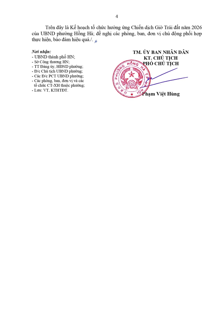 Phường Hồng Hà tích cực hưởng ứng Chiến dịch Giờ Trái đất năm 2026- Ảnh 4.